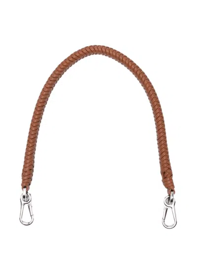 Loewe Arrow Leather Strap In Brown