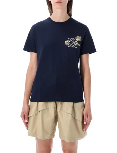 Loewe Artichoke Anagram Short Sleeve T-shirt - Regular Fit In Blue