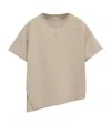 Loewe Womens Beige Asymmetric Short-sleeve Cotton-jersey T-shirt In Neutral