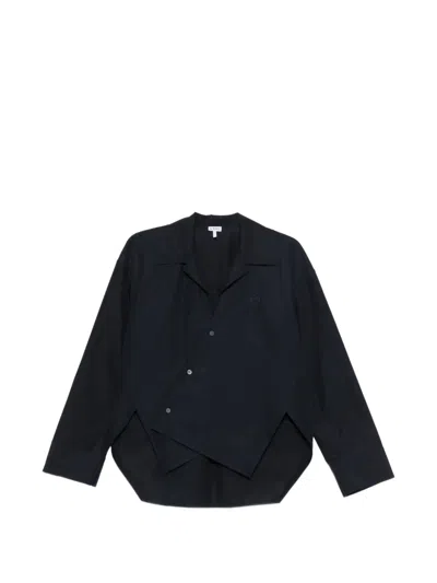 Loewe Asymmetric-button Shirt In Blue