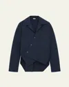 Loewe Asymmetric Button-front Shirt In Blue