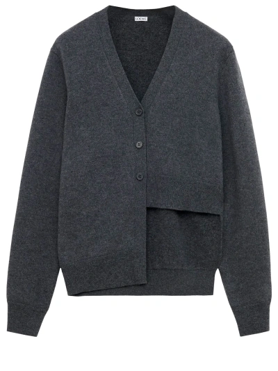 LOEWE ASYMMETRIC CARDIGAN IN CASHMERE