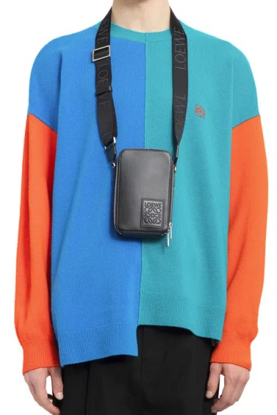 Loewe Asymmetric Colour Block Sweater In Multicolor