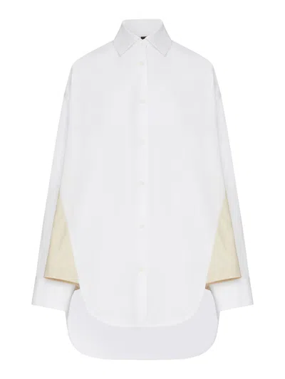 Loewe Asymmetric Cotton Poplin Shirt In White
