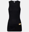 Loewe Asymmetric Draped Cotton-blend Tank Top