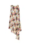 Loewe Asymmetrical Floral Print Dress