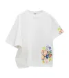 Loewe Oversize Cotton Blend T-shirt With Floral Print In White