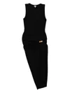 Loewe Asymmetric-hem Dress In Black