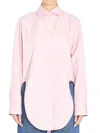 LOEWE LOEWE ASYMMETRIC HEM POPLIN SHIRT