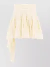 Loewe Asymmetric Ruffled Skirt Elastic Waistband In Neutral