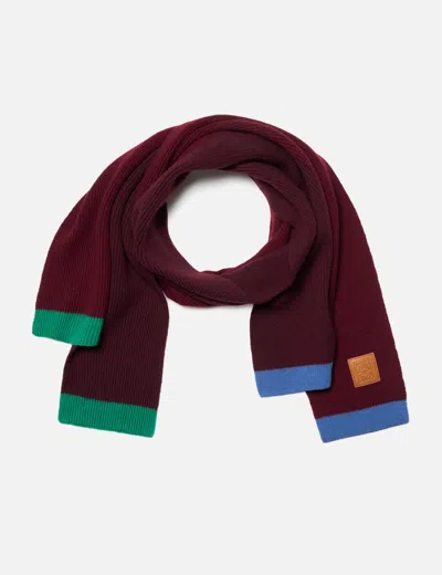 Loewe Asymmetric Scarf In Burgundy