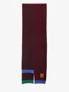 Loewe Asymmetric Wool Scarf In Brown