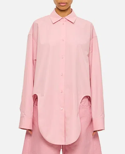 Loewe Asymmetric Shirt In Rose