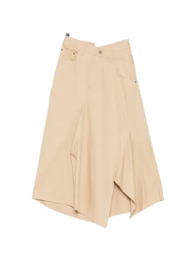 Loewe Asymmetric Skirt In Neutral