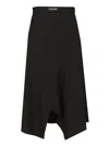 Loewe Asymmetric Skirt Skirts Black In Black