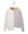 Loewe Colour-block Asymmetric Sweater In Black