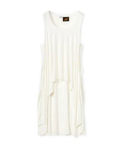 Loewe Asymmetric Tank Top In Viscose In White