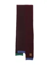 Loewe Asymmetric Wool Scarf In Red