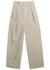 Loewe Asymmetric Wool Trousers In Gray