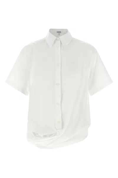 Loewe Asymmetrical Cut Shirt In White