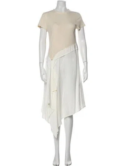 Pre-owned Loewe Asymmetrical Midi Length Dress In Neutral