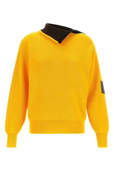 Loewe Asymmetrical Neck Sweater In Yellow
