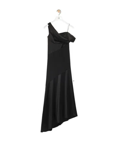 Loewe Asymmetrical Pendant Dress In Black