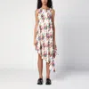 LOEWE ASYMMETRICAL SILK FLORAL PRINT DRESS