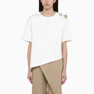 Loewe Asymmetrical White T-shirt With Pins