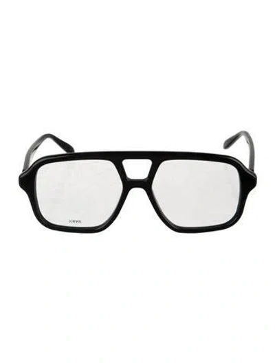 Pre-owned Loewe Aviator Eyeglasses In Black