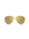 Loewe Anagram 65mm Oversized Pilot Mask Sunglasses In 25g