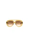 Loewe Oversized Aviator-frame Acetate Sunglasses In Nude