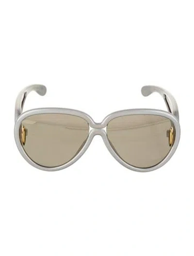 Pre-owned Loewe Aviator Tinted Sunglasses In Gray