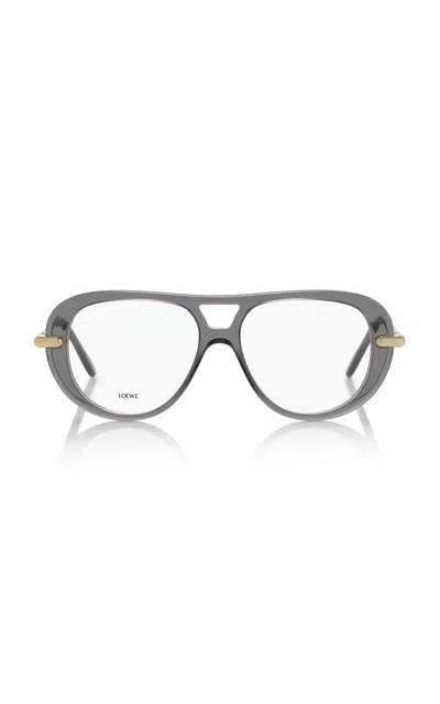 Loewe Aviator-frame Acetate Glasses In Gray