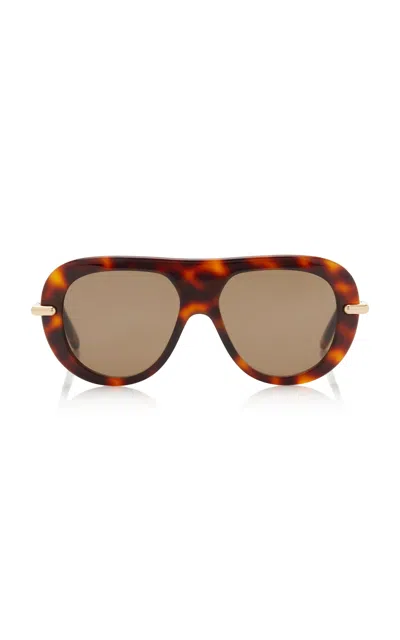 Loewe Aviator-frame Acetate Sunglasses In Brown