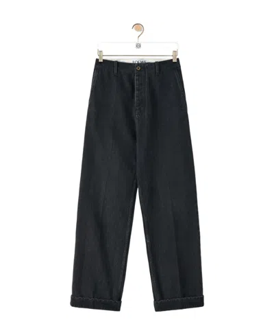 Loewe Back Pocket Jeans In Black