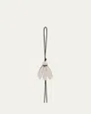 Loewe Calfskin Badminton Bag Charm In Black White