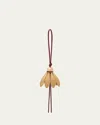 Loewe Badminton Bag Charm In Crimson Yellow
