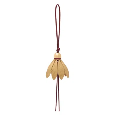 Loewe Badminton Calfskin Bag Charm In Pattern