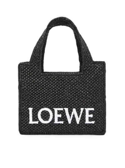 Loewe Bag Font Tote Mini In Black