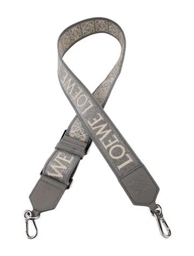 Pre-owned Loewe Bag Strap In Grey