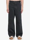 Loewe Men Anagram Denim Cotton Jeans In Black
