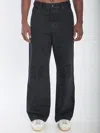 Loewe Men Baggy Anagram Denim Pants In Black