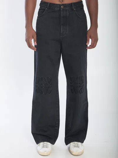 LOEWE LOEWE BAGGY ANAGRAM DENIM PANTS