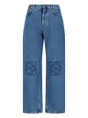 Loewe Anagram Baggy Jeans In Blue