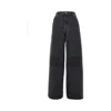 Loewe Baggy Fit Jeans With Anagram Embroidery In Black