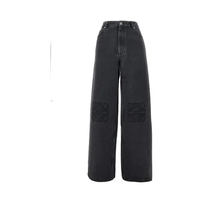 LOEWE BAGGY FIT JEANS WITH ANAGRAM EMBROIDERY