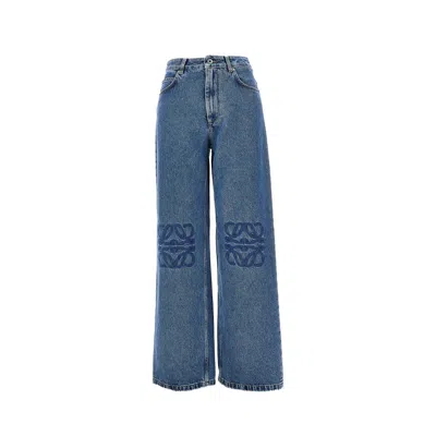 LOEWE BAGGY FIT JEANS WITH ANAGRAM EMBROIDERY