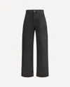 Loewe Men Baggy Jeans With A Decorative Single Belt Detail In Black