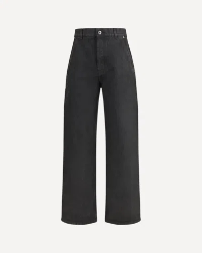 LOEWE BAGGY JEANS WITH A DECORATIVE SINGLE BELT DETAIL